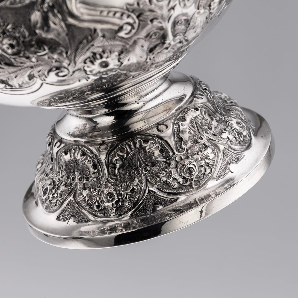 Antigua jarra victoriana del siglo XIX de plata maciza Armada, Londres c.1891 en venta 12