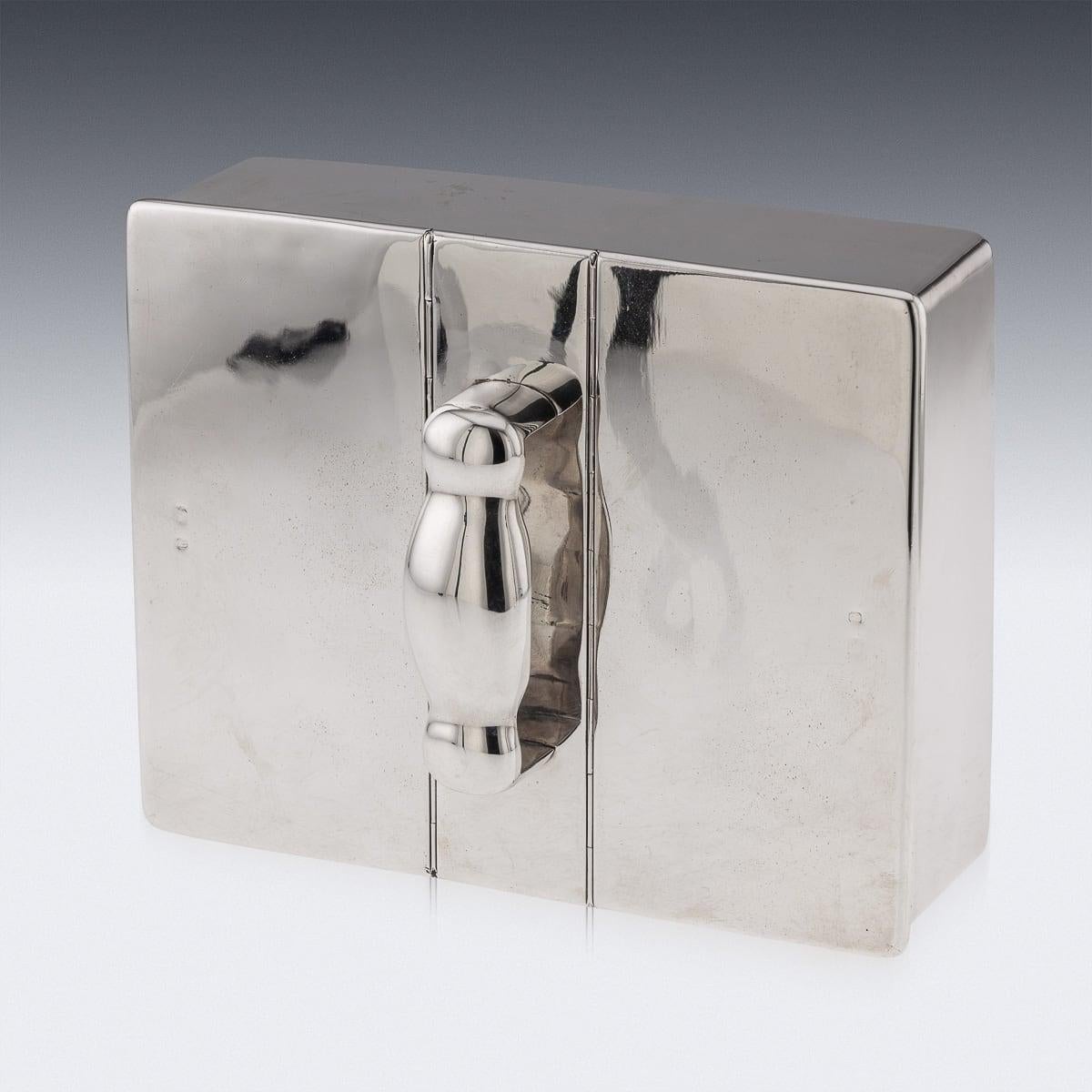 Antique 19th Century Victorian Solid Silver Cigar Box c.1898 For Sale 6