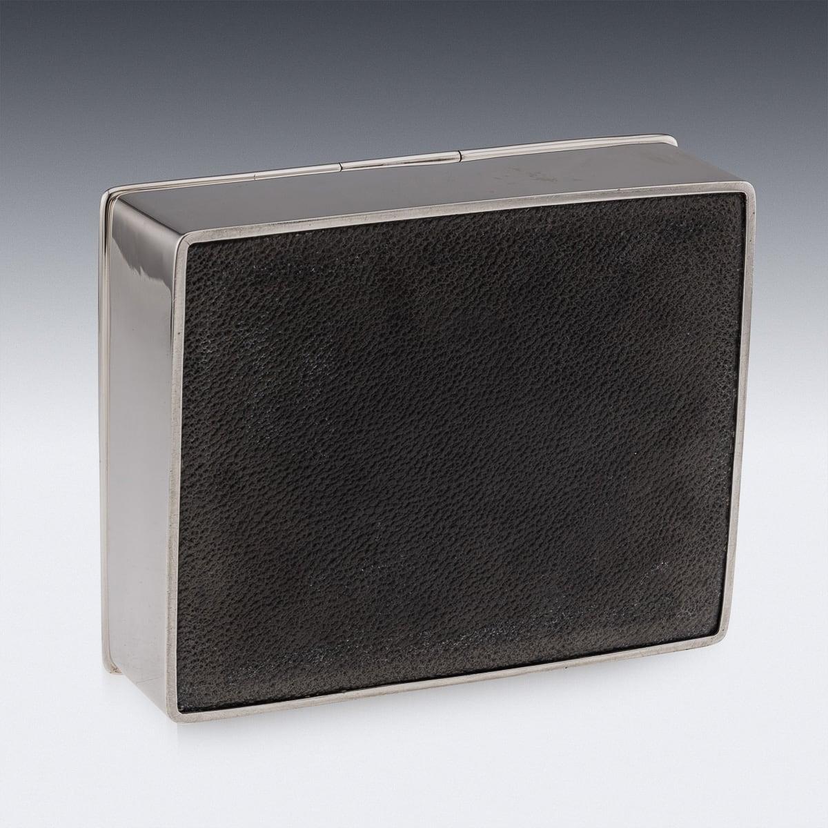 Antique 19th Century Victorian Solid Silver Cigar Box c.1898 For Sale 7