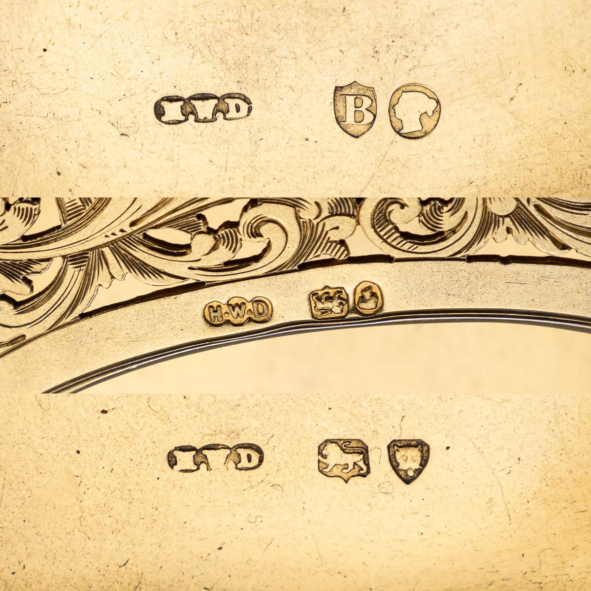 Antico portasigari d'argento massiccio vittoriano del XIX secolo, Henry William Dee c.1877 in vendita 7