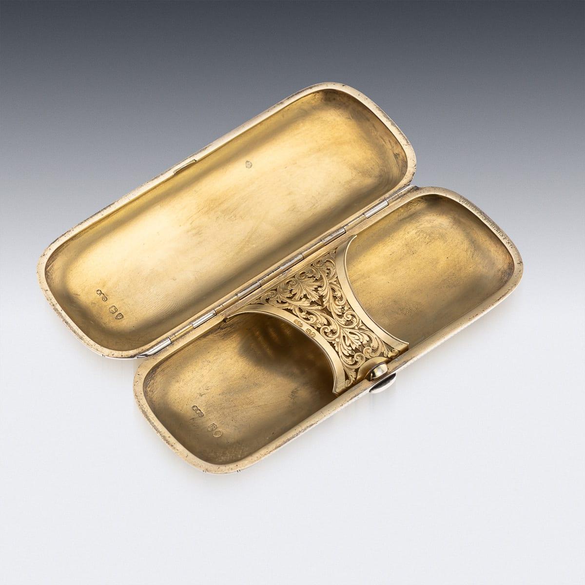 XX secolo Antico portasigari d'argento massiccio vittoriano del XIX secolo, Henry William Dee c.1877 in vendita