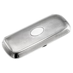 Antique 19th Century Victorian Solid Silver Cigar Case, Henry William Dee c.1877