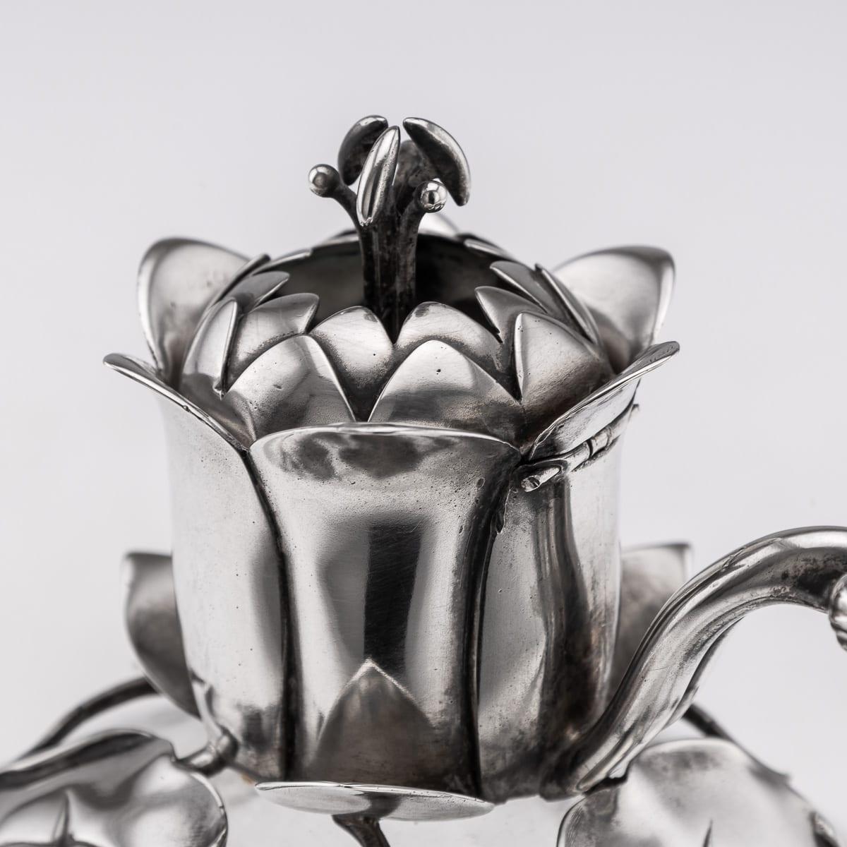 Antique 19th Century Victorian Solid Silver & Clear Glass Claret Jug c.1884 For Sale 7