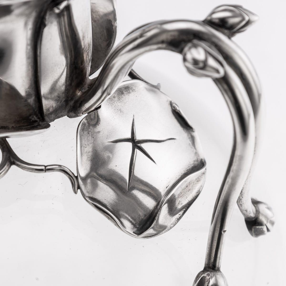 Antique 19th Century Victorian Solid Silver & Clear Glass Claret Jug c.1884 For Sale 10