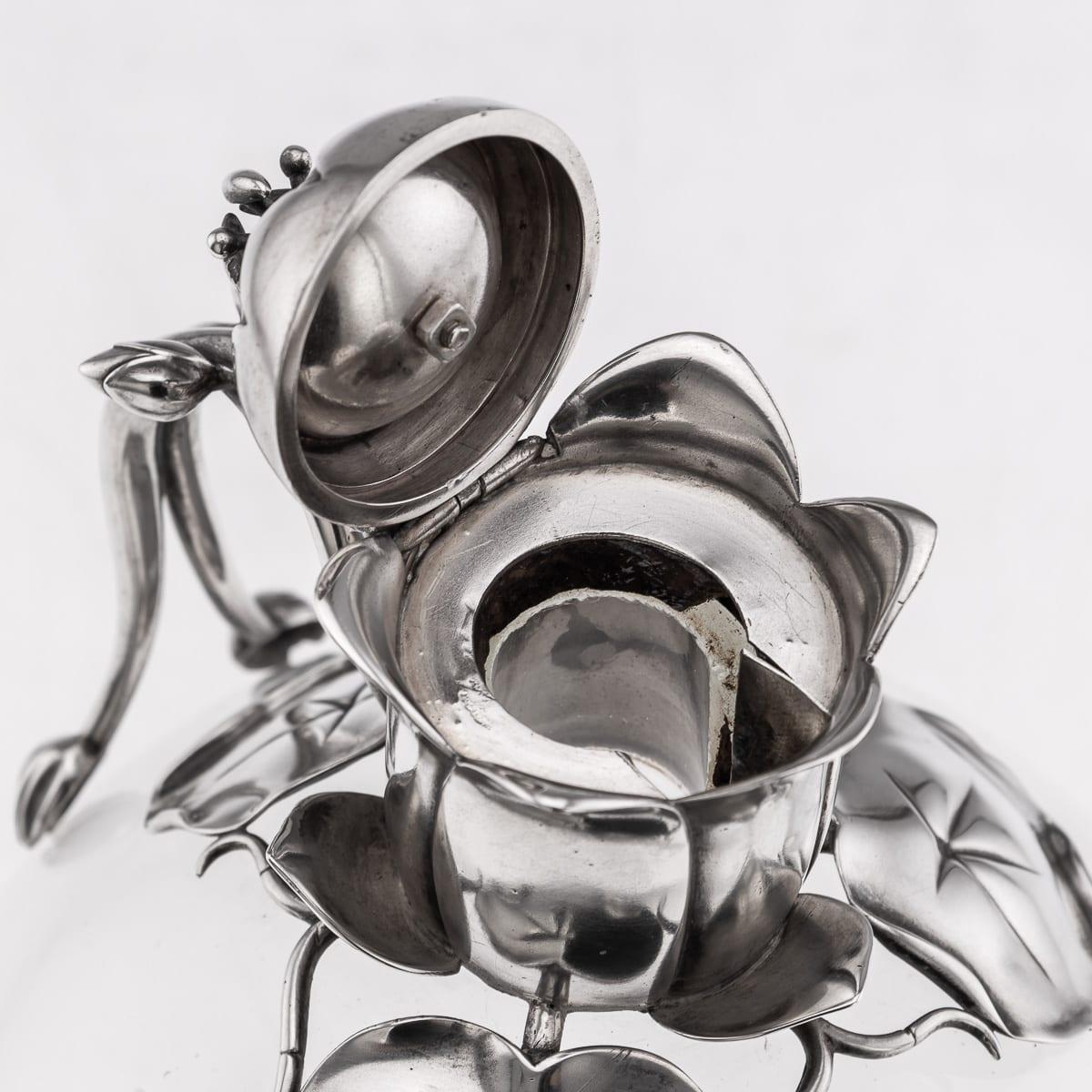 Antique 19th Century Victorian Solid Silver & Clear Glass Claret Jug c.1884 For Sale 11