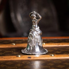 Antique 19th Century Victorian Solid Silver Desk / Dinner Bell c.1886
