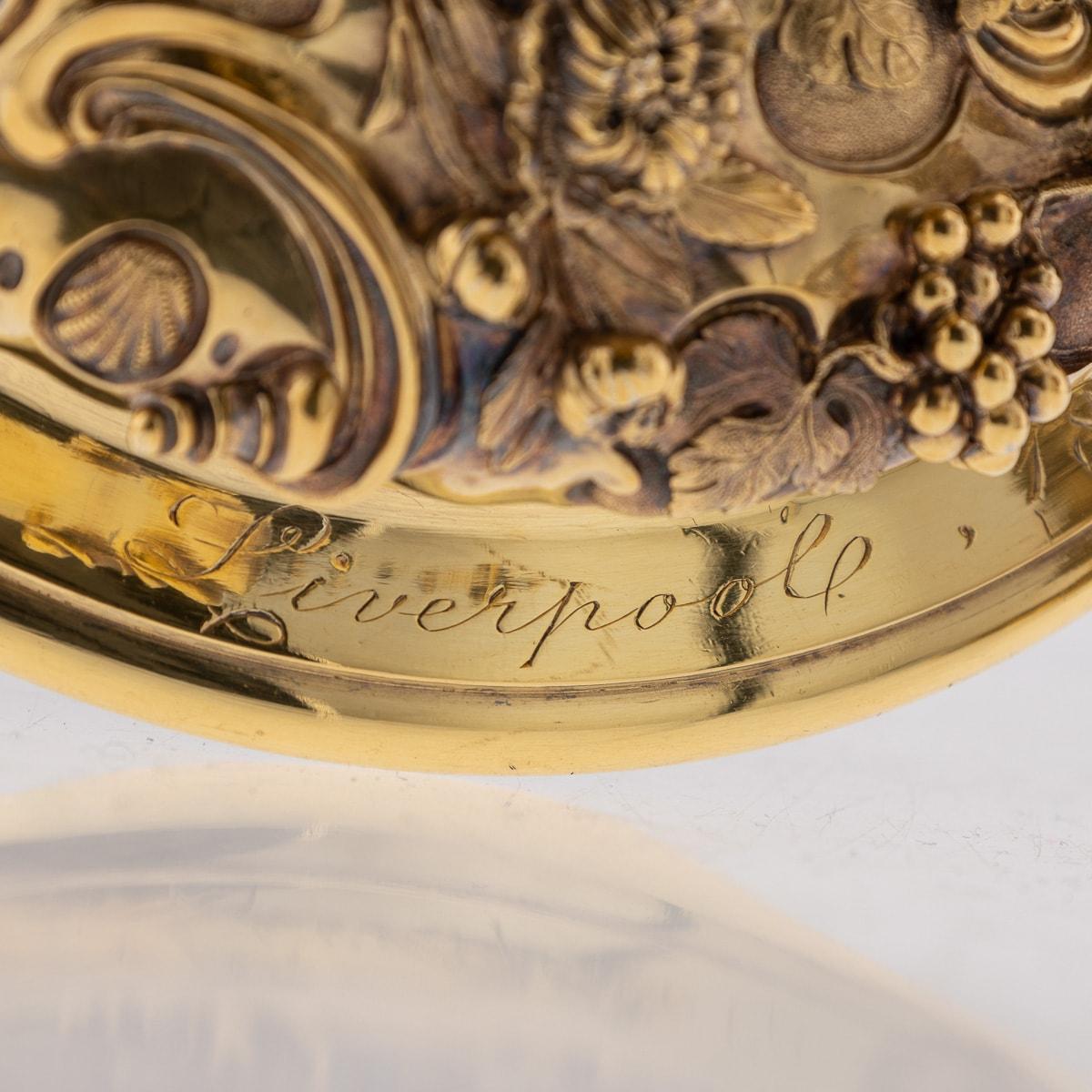 Antiker viktorianischer Becher und Deckel aus massivem Silber des 19. Jahrhunderts, vergoldet, London um 1893 5