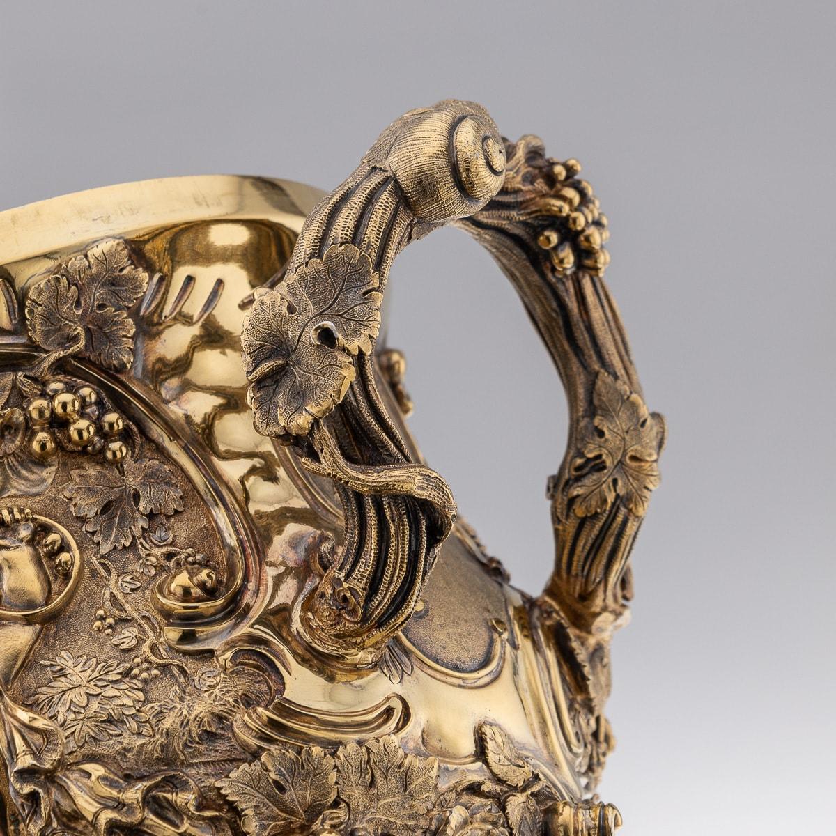 Antiker viktorianischer Becher und Deckel aus massivem Silber des 19. Jahrhunderts, vergoldet, London um 1893 7