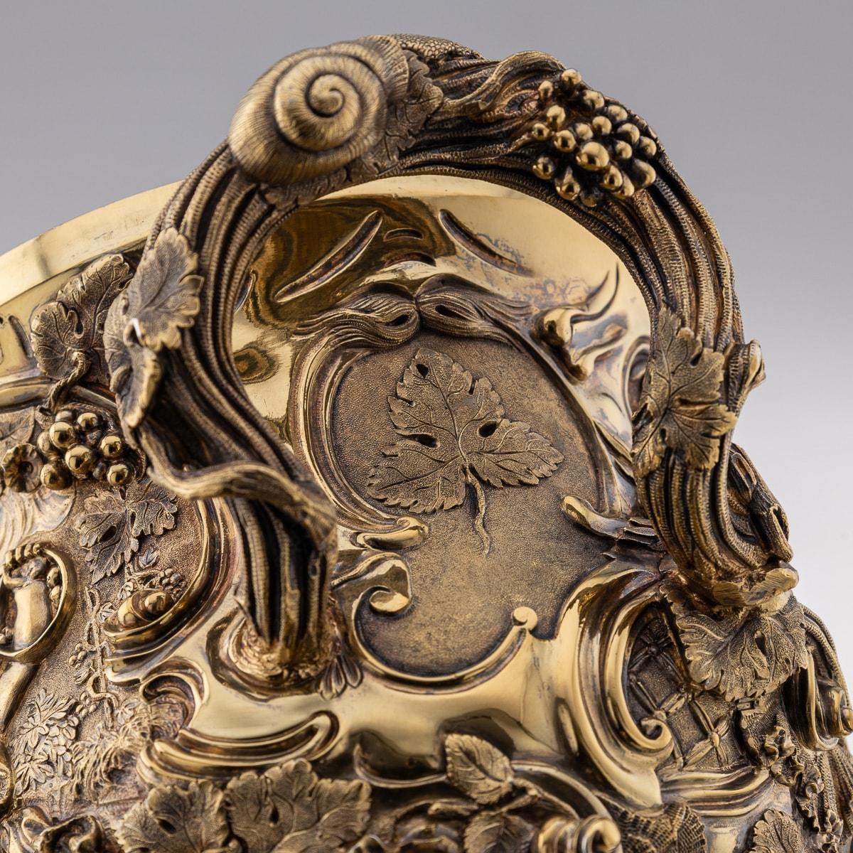 Antiker viktorianischer Becher und Deckel aus massivem Silber des 19. Jahrhunderts, vergoldet, London um 1893 11