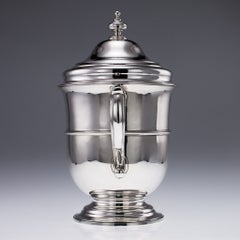 Antique 19th Century Victorian Solid Silver Large Cup and Cover, London, 1896
