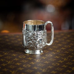 Antique 19th Century Victorian Solid Silver Mug, Sheffield c.1897