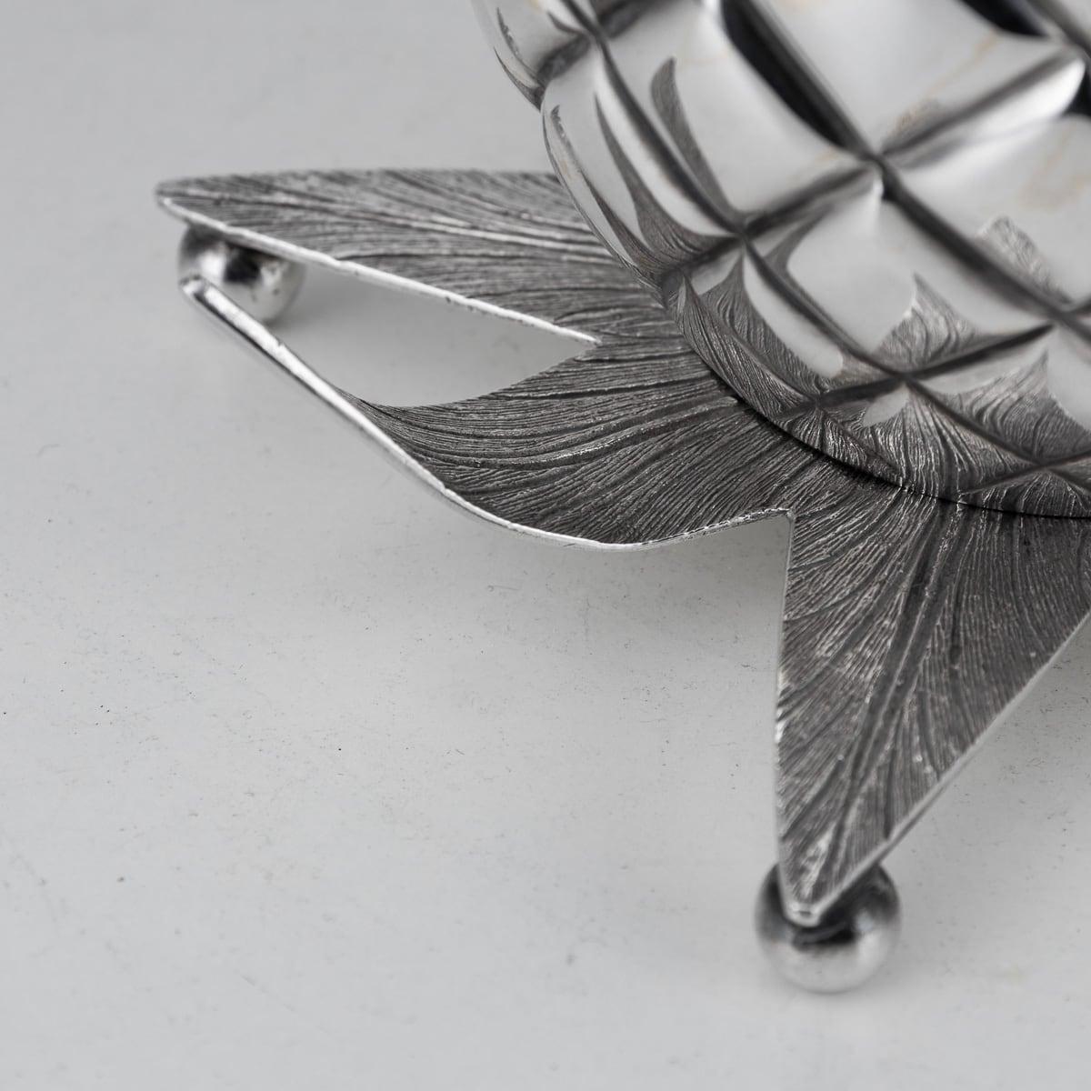 Antique 19th Century Victorian Solid Silver Pineapple Sugar Bowl & Sifter c.1877 For Sale 6