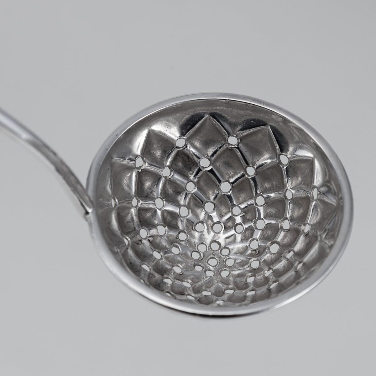 Antique 19th Century Victorian Solid Silver Pineapple Sugar Bowl & Sifter c.1877 For Sale 8
