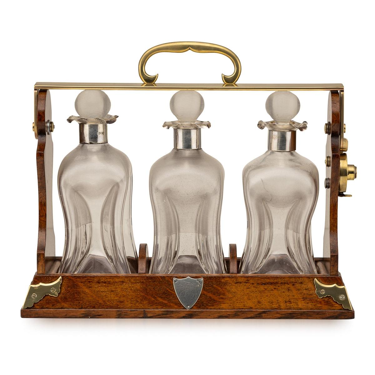 Other Antique 19th Century Victorian Solid Silver Tantalus Set, Betjemann's c.1897 For Sale