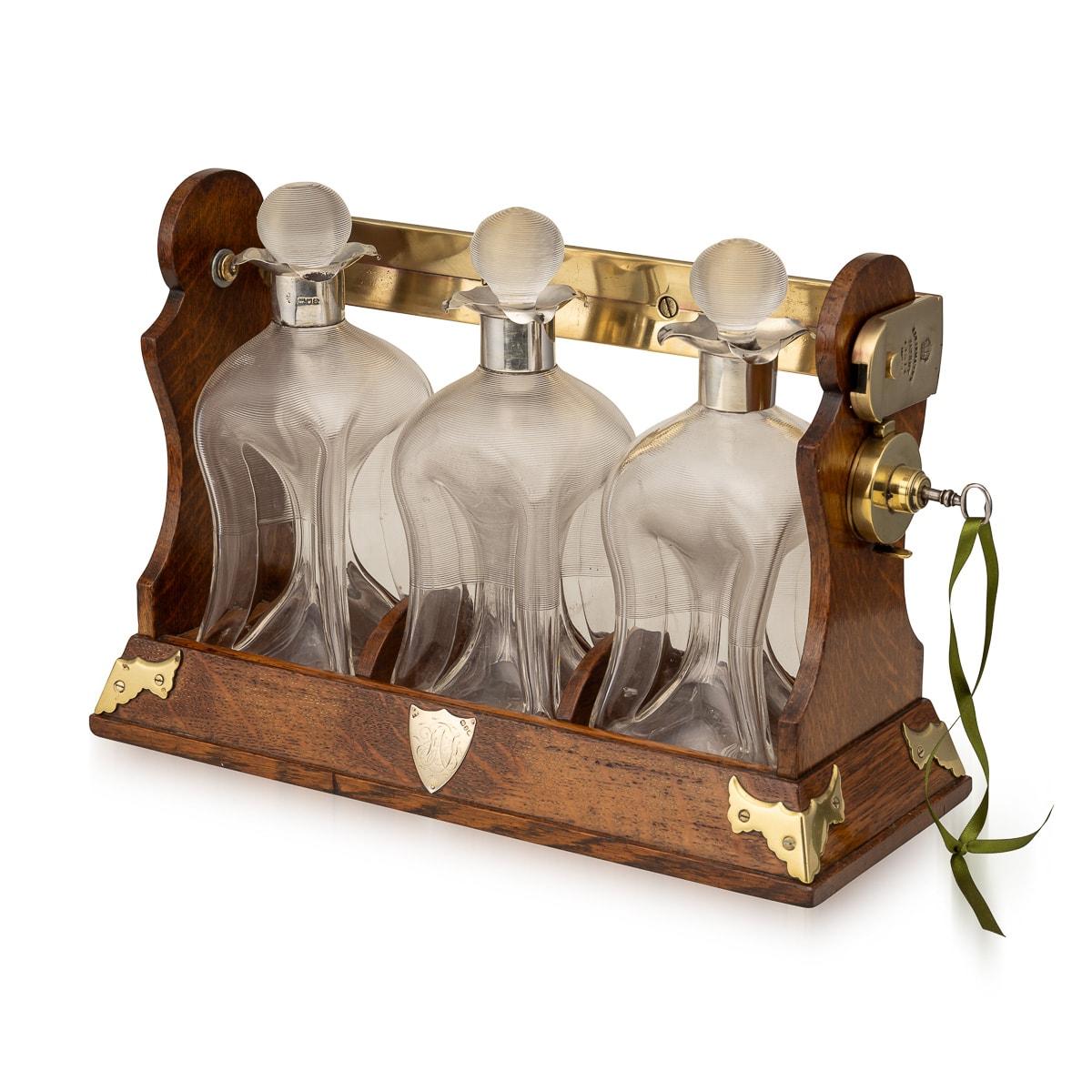 Antique 19th Century Victorian Solid Silver Tantalus Set, Betjemann's c.1897 For Sale 1