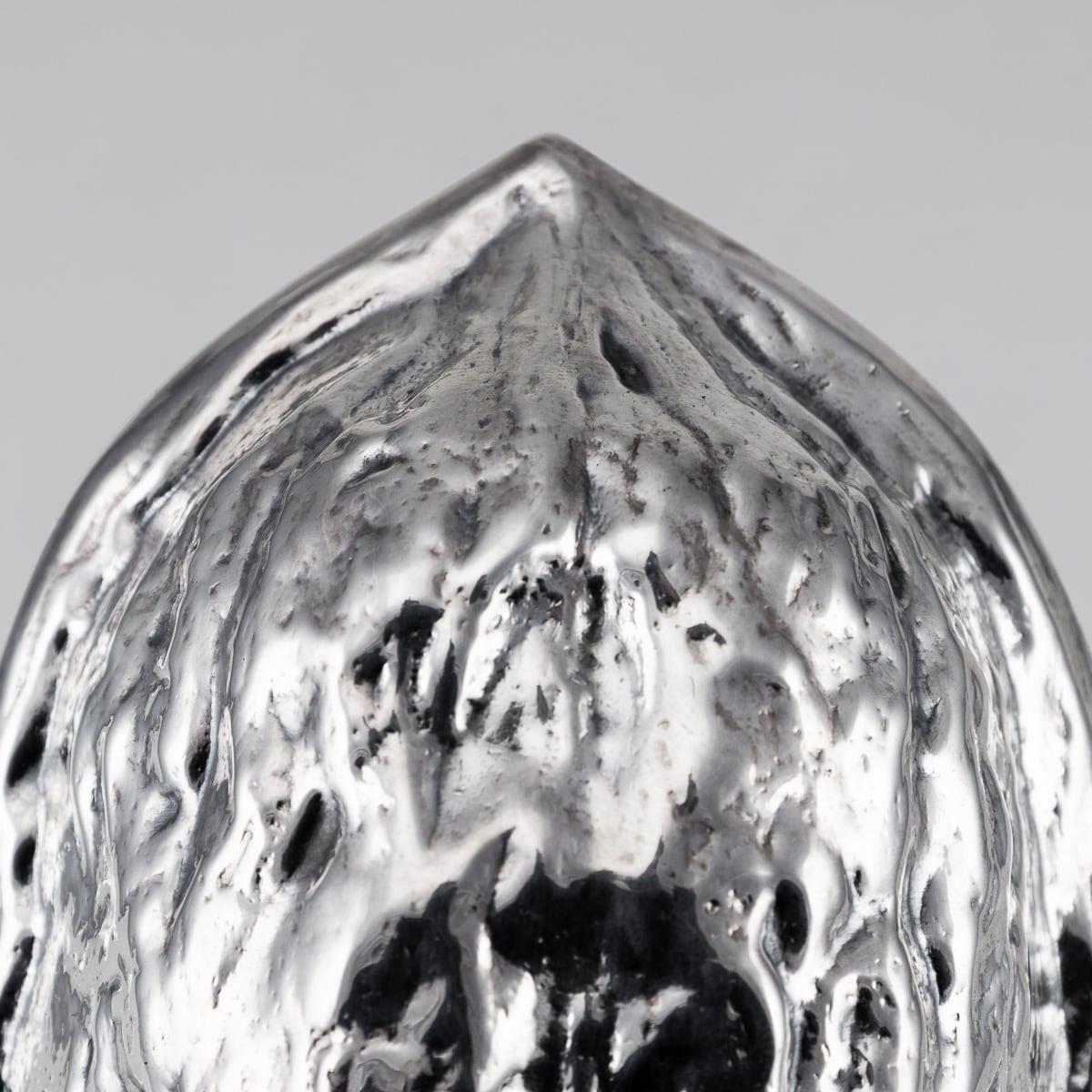 Antica zuccheriera in argento massiccio vittoriana del XIX secolo a forma di noce, 1886 ca. in vendita 9