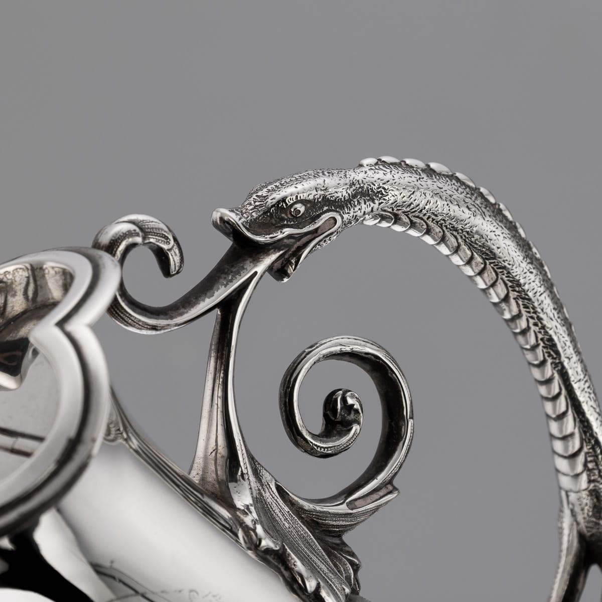 Ancienne aiguière à vin victorienne en argent massif du 19e siècle, Elkington & Co c.1874 en vente 7