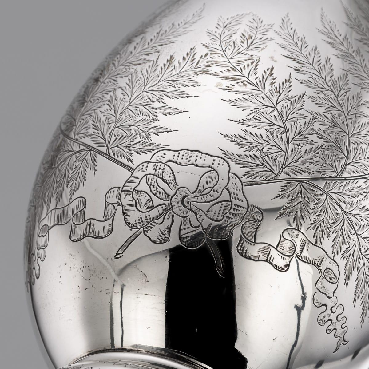 Ancienne aiguière à vin victorienne en argent massif du 19e siècle, Elkington & Co c.1874 en vente 9