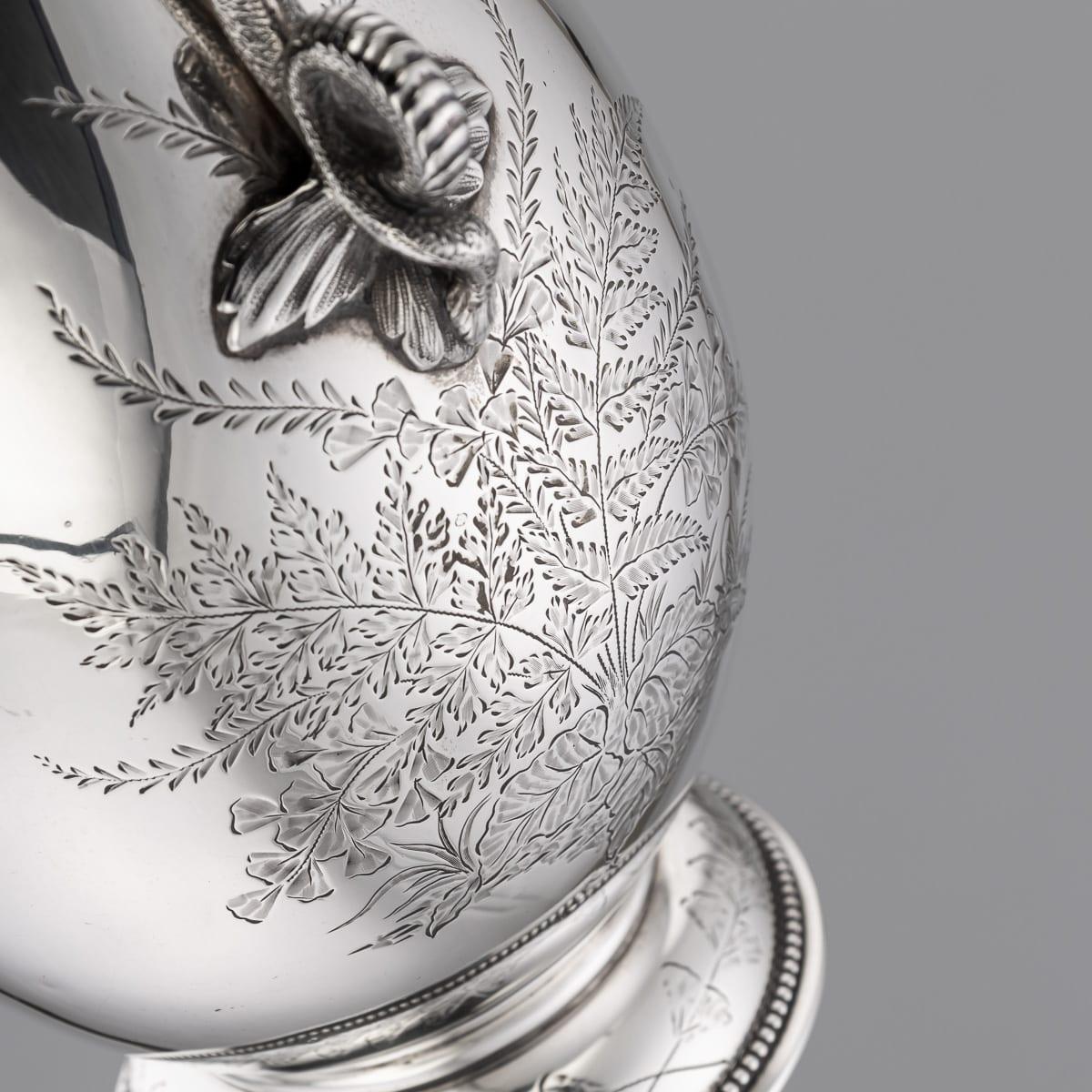 Ancienne aiguière à vin victorienne en argent massif du 19e siècle, Elkington & Co c.1874 en vente 11