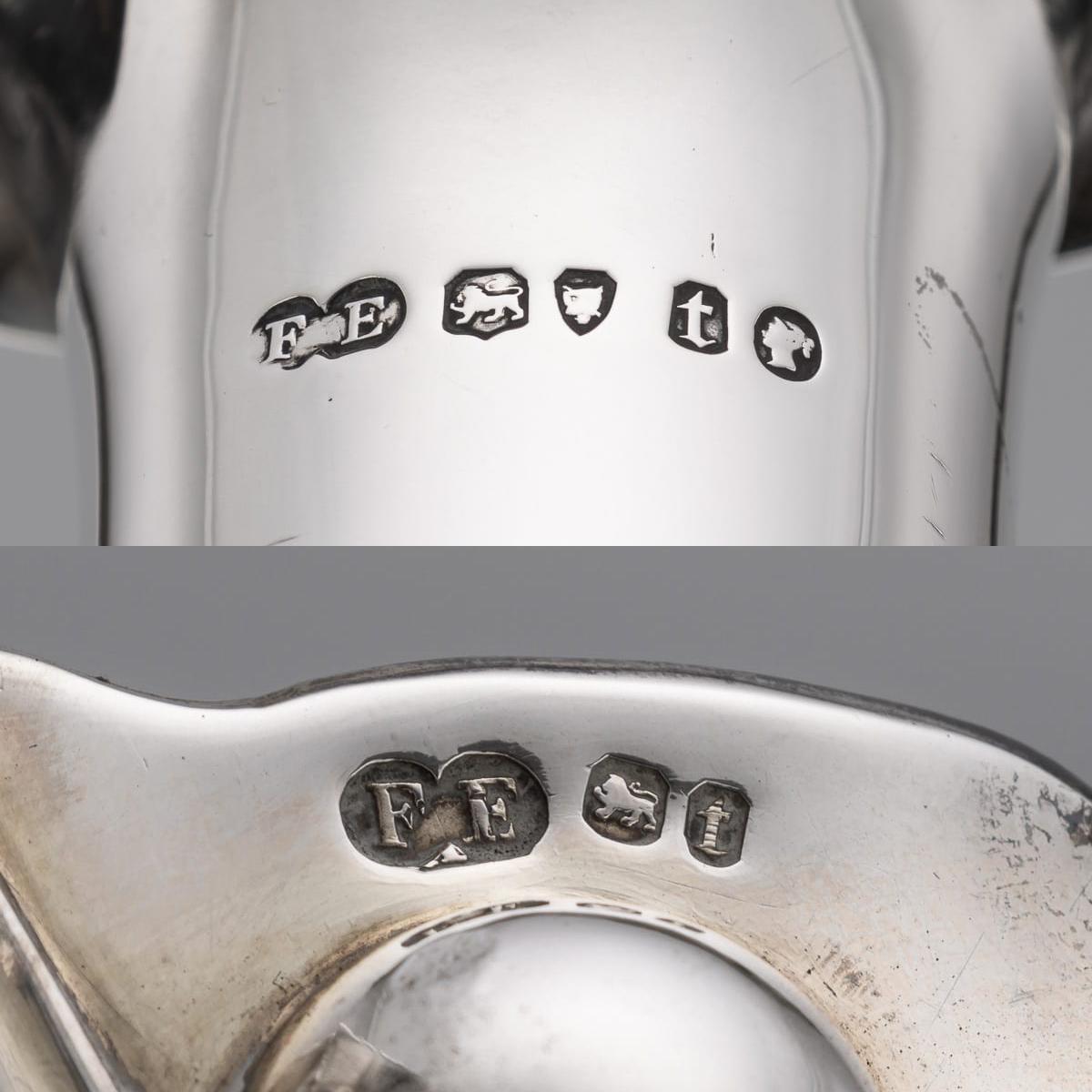 Ancienne aiguière à vin victorienne en argent massif du 19e siècle, Elkington & Co c.1874 en vente 13