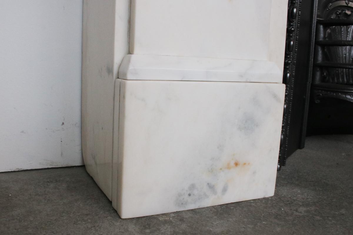 Antique 19th Century Victorian White Marble Fireplace Surround 3