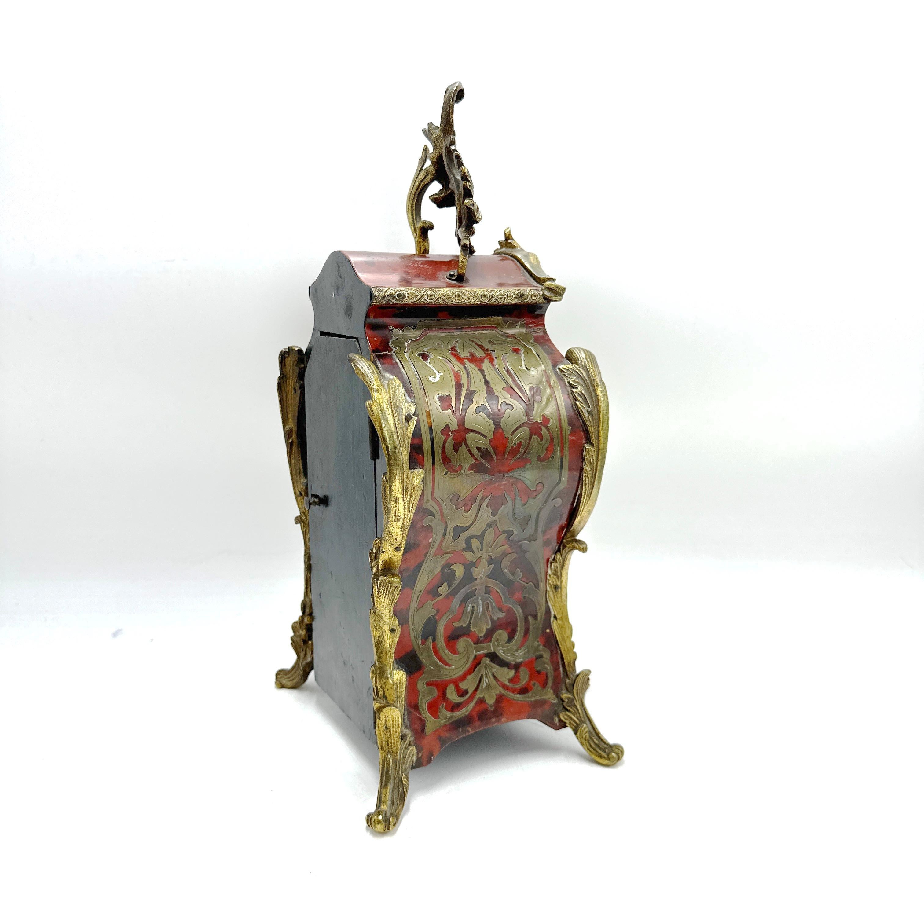 Antike französische Kaminuhr im Boulle-Stil von Vincenti & Cie aus dem 19. Jahrhundert im Angebot 2