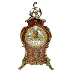 Antique 19th Century Vincenti & Cie French Boulle Style Mantle Clock