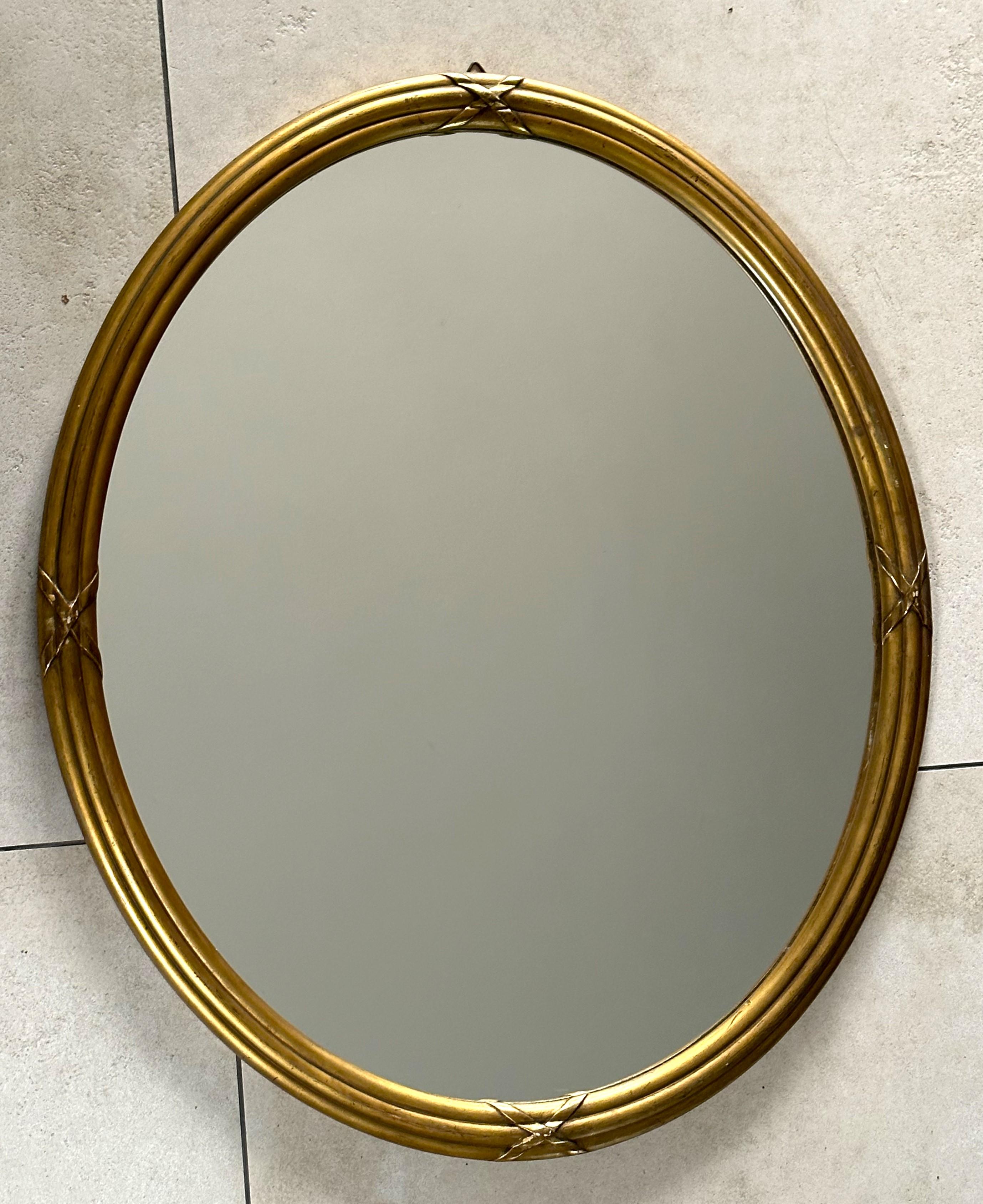 Antique 19th Century Wall Mirror Gilt Wood For Sale 1