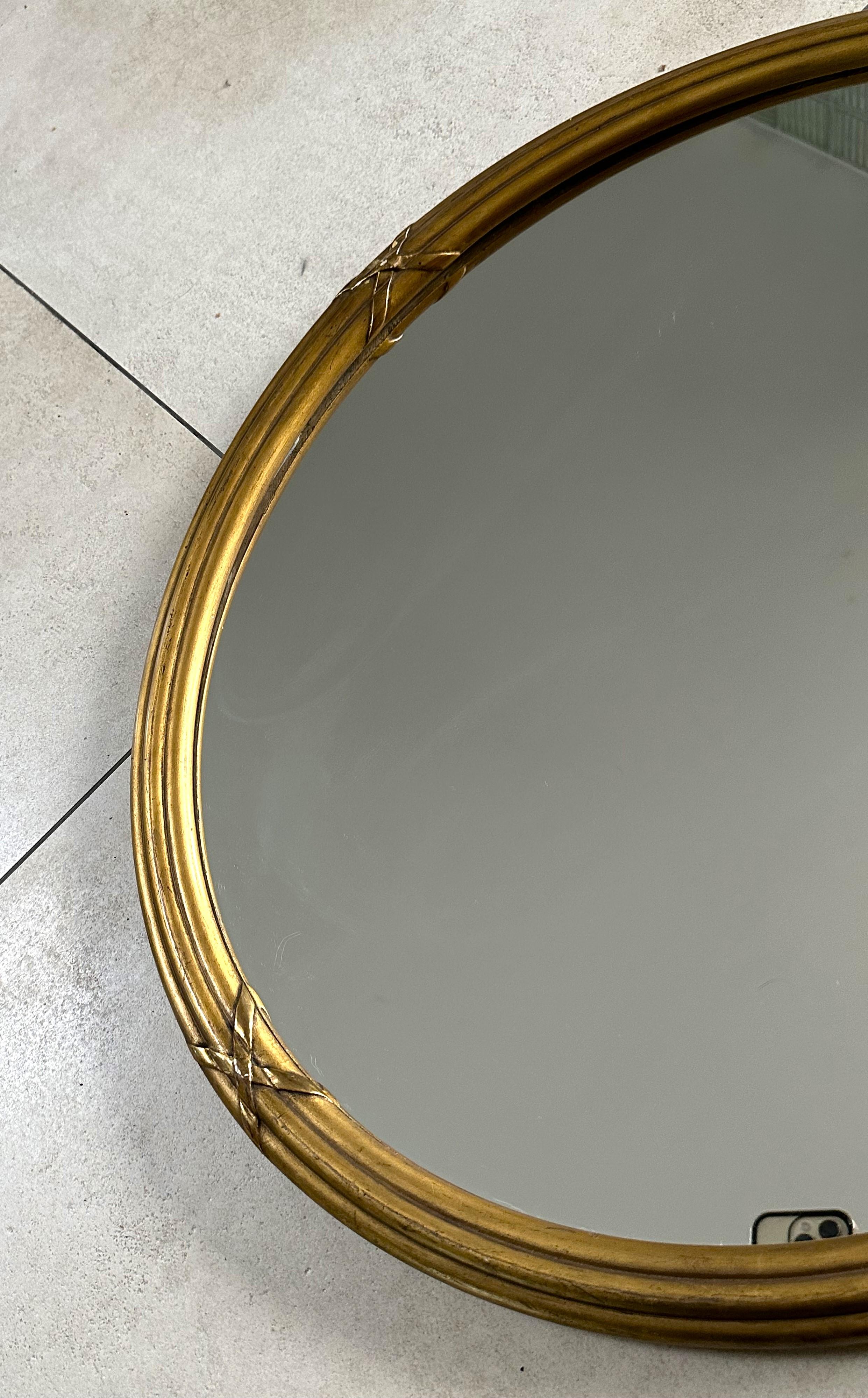 Antique 19th Century Wall Mirror Gilt Wood For Sale 4