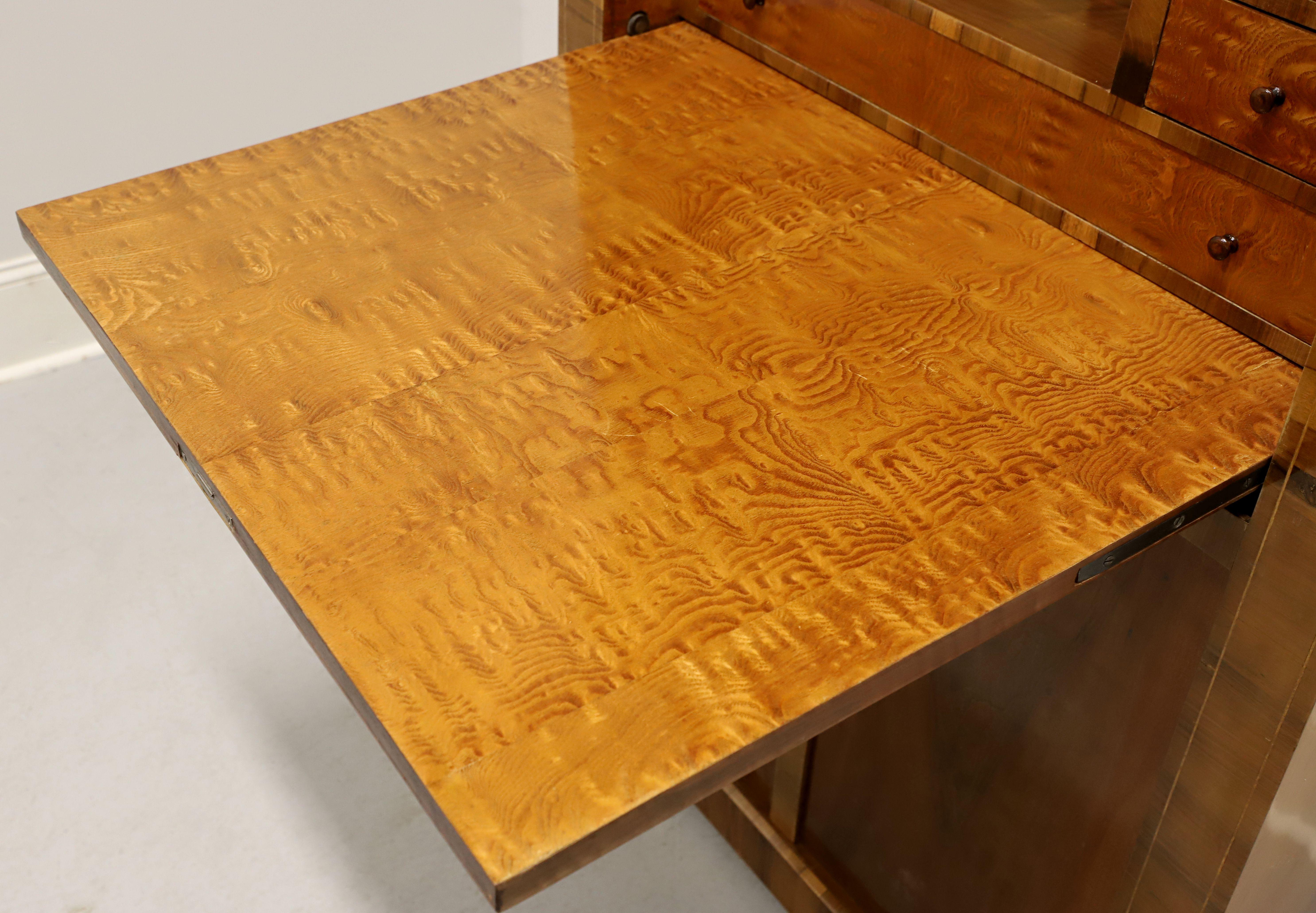 Antique 19th Century Walnut Austrian Biedermeier Abatante Secretary Desk For Sale 9