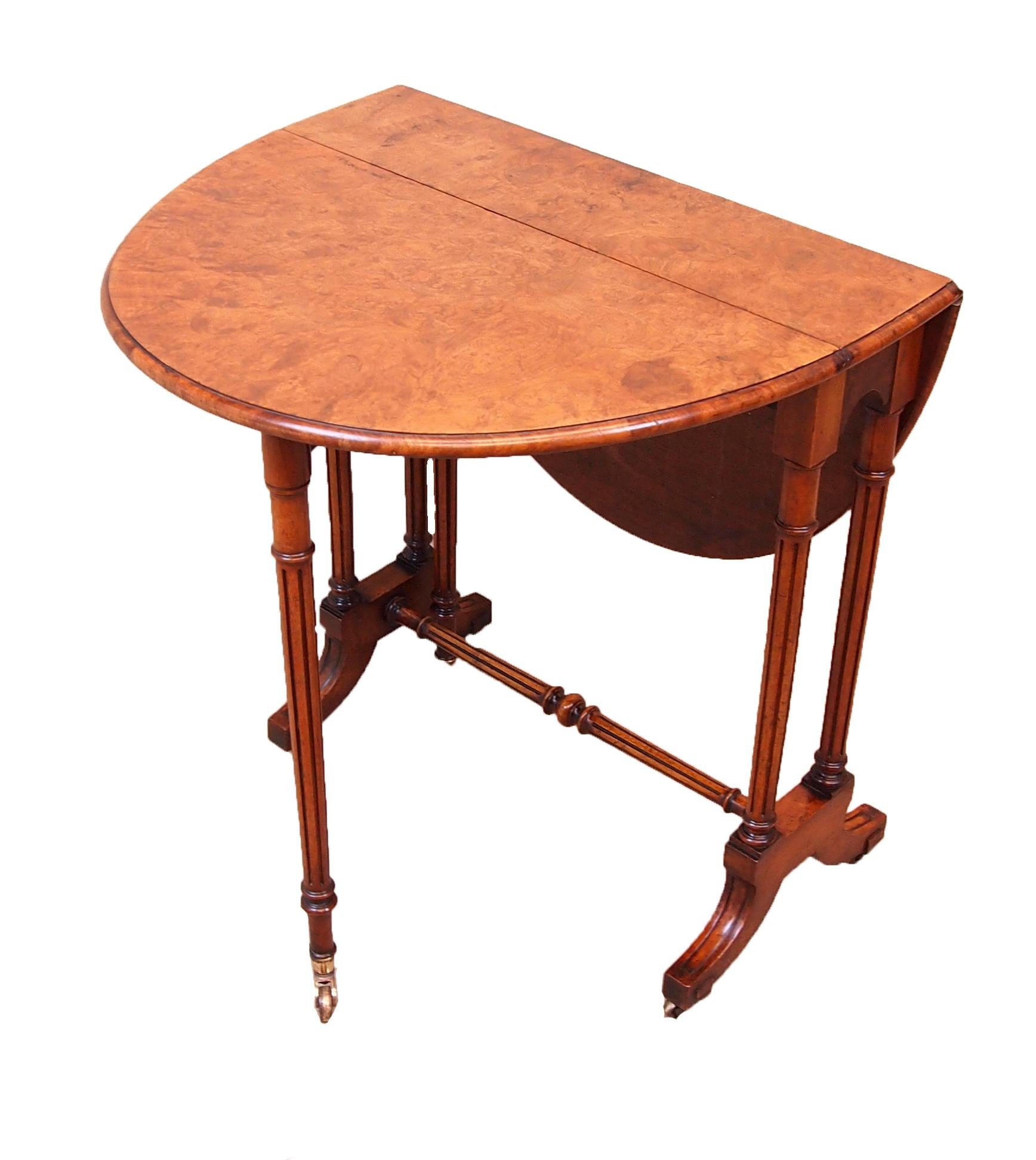 Victorian Antique 19th Century Walnut Baby Sutherland Table