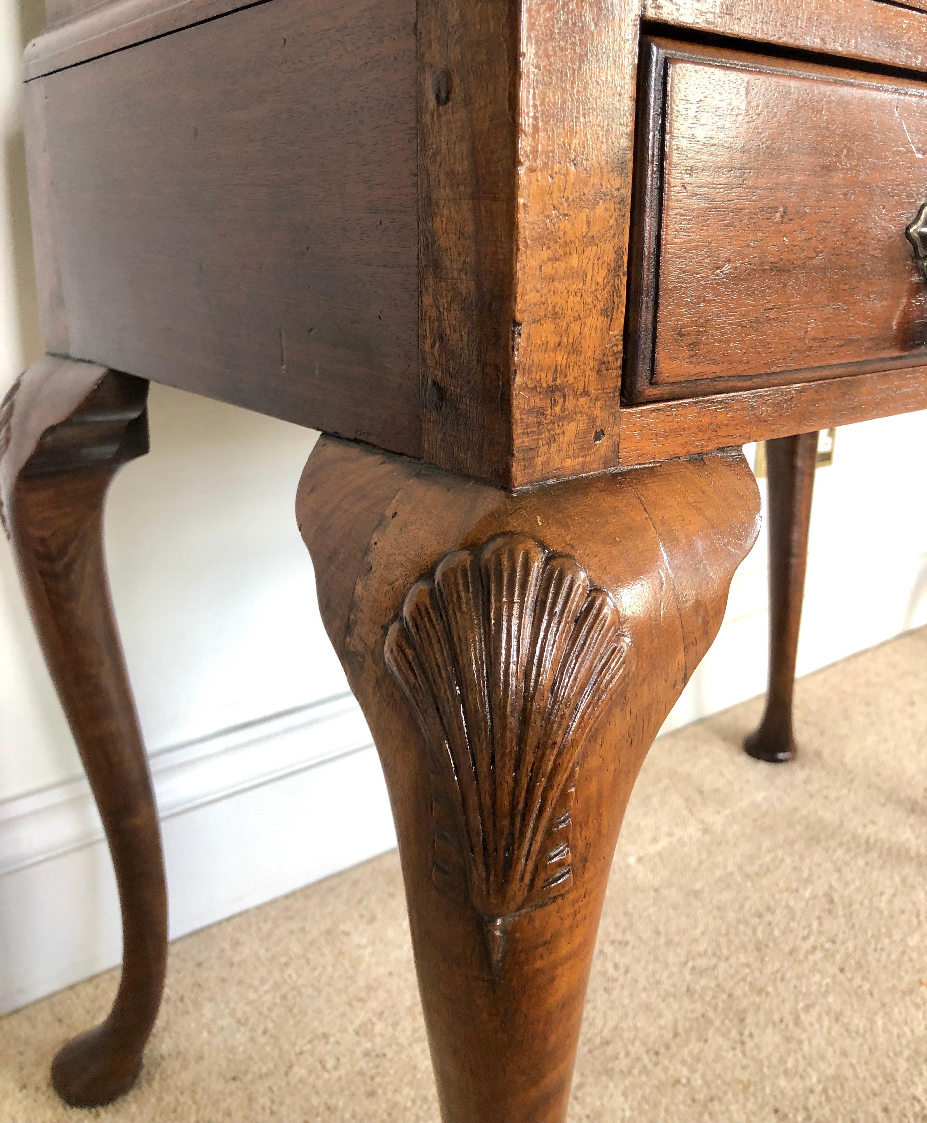 English Antique 19th Century Walnut Bureau