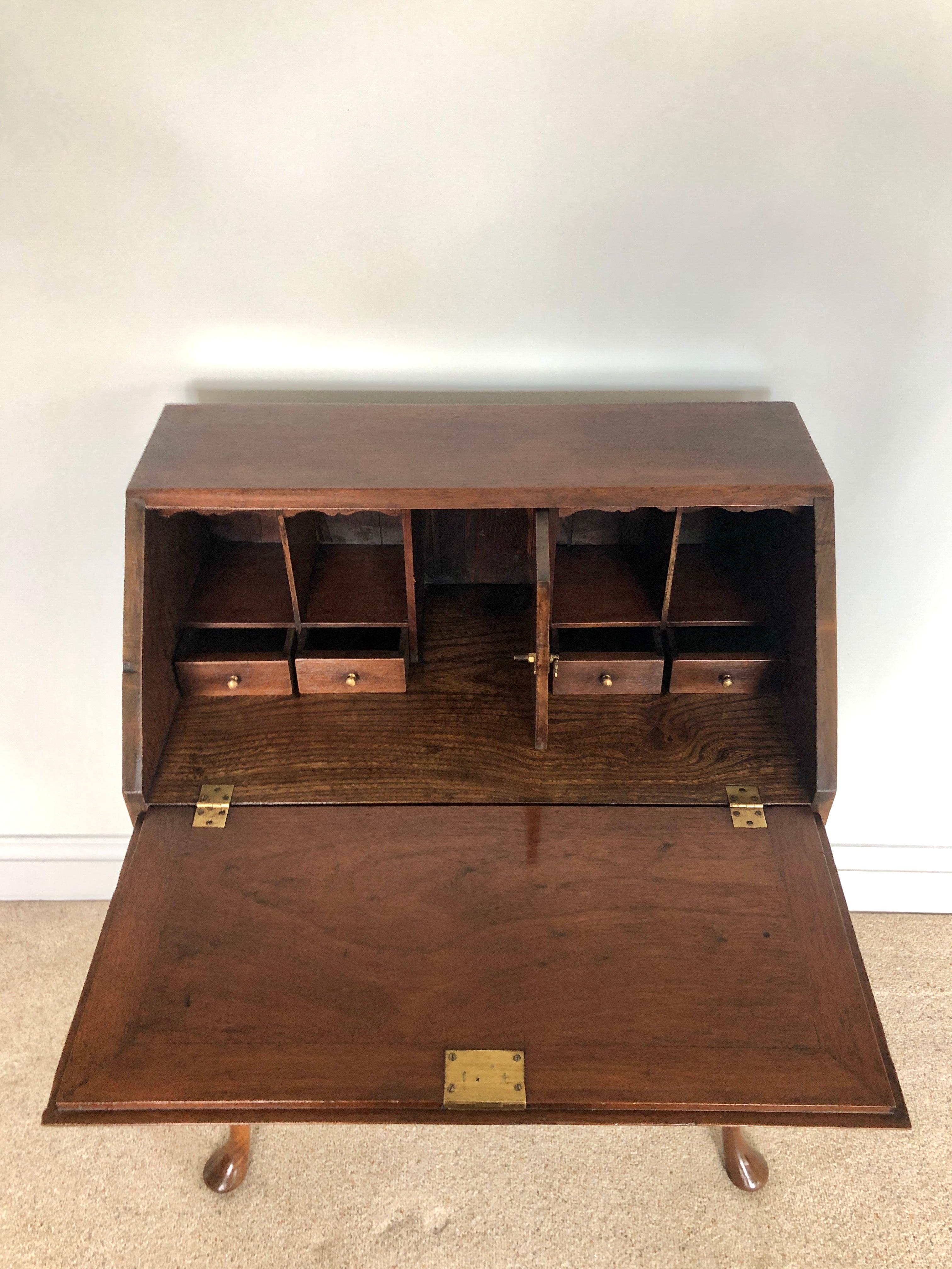 Antique 19th Century Walnut Bureau 4