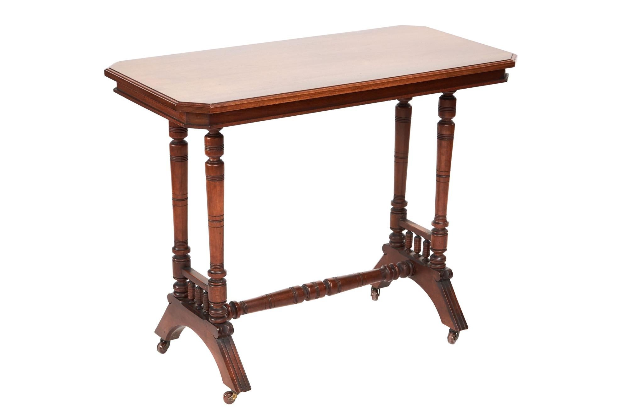 English Antique 19th Century Walnut Centre Table
