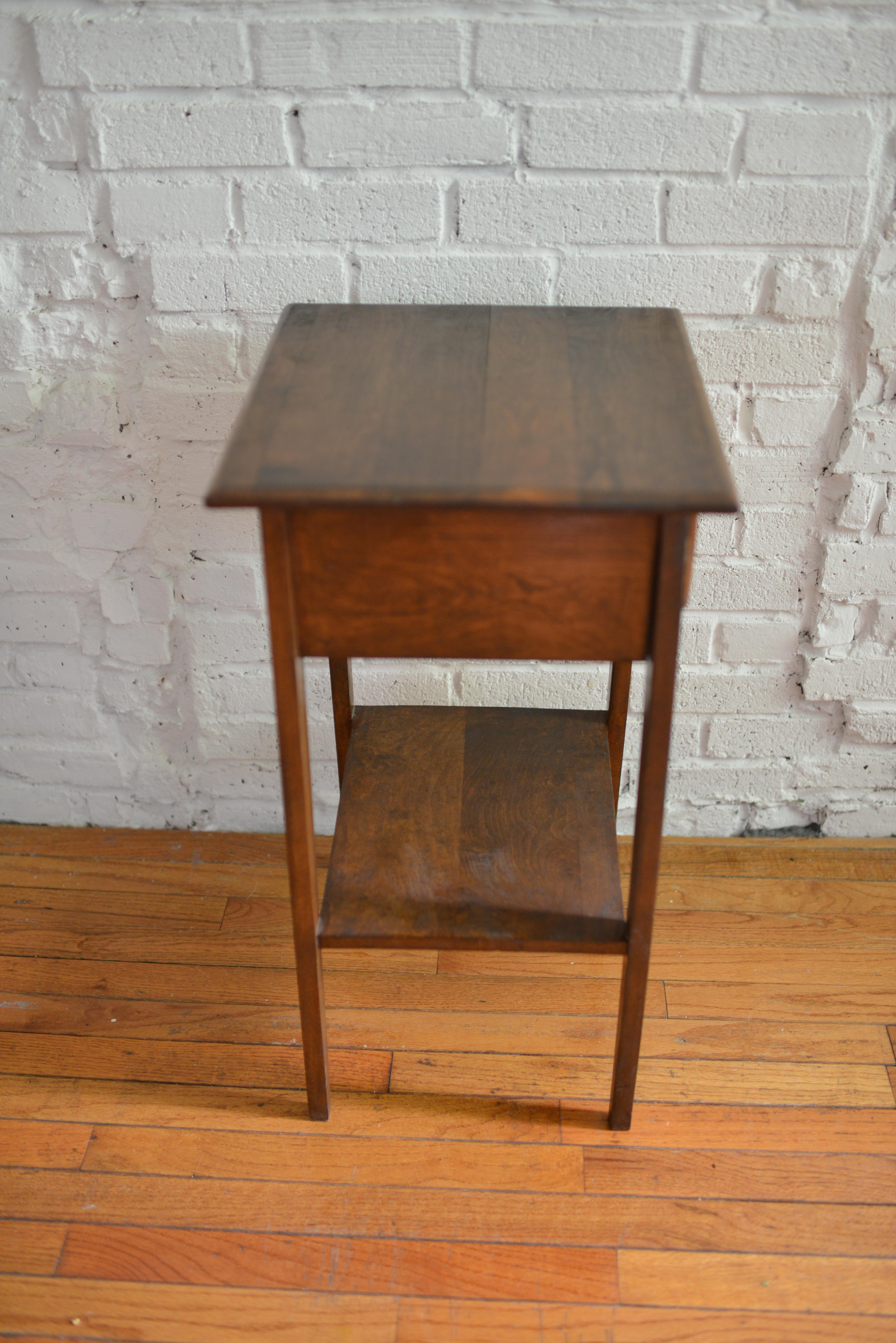 Unknown Antique 19th Century Walnut Side Table
