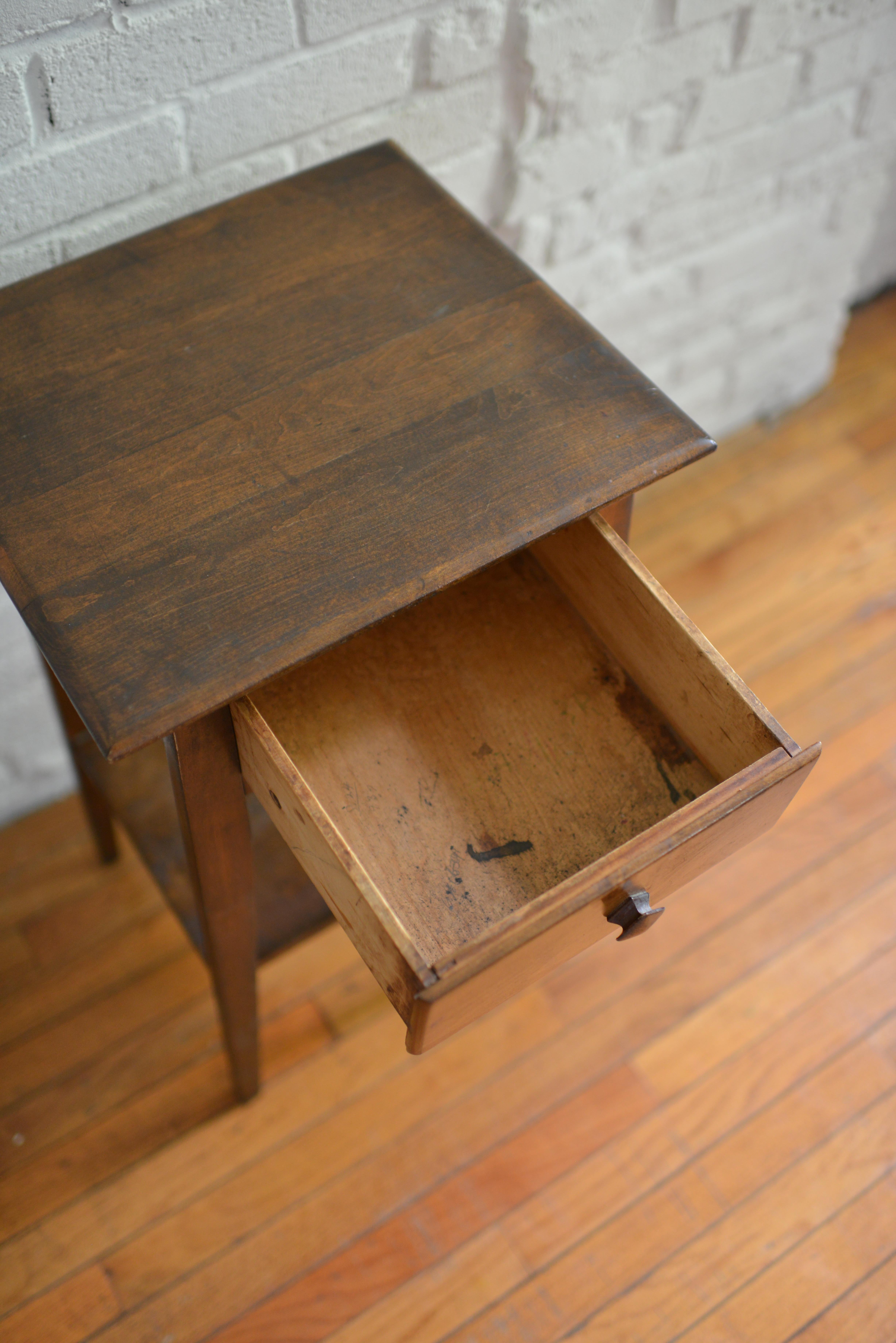 Antique 19th Century Walnut Side Table 2