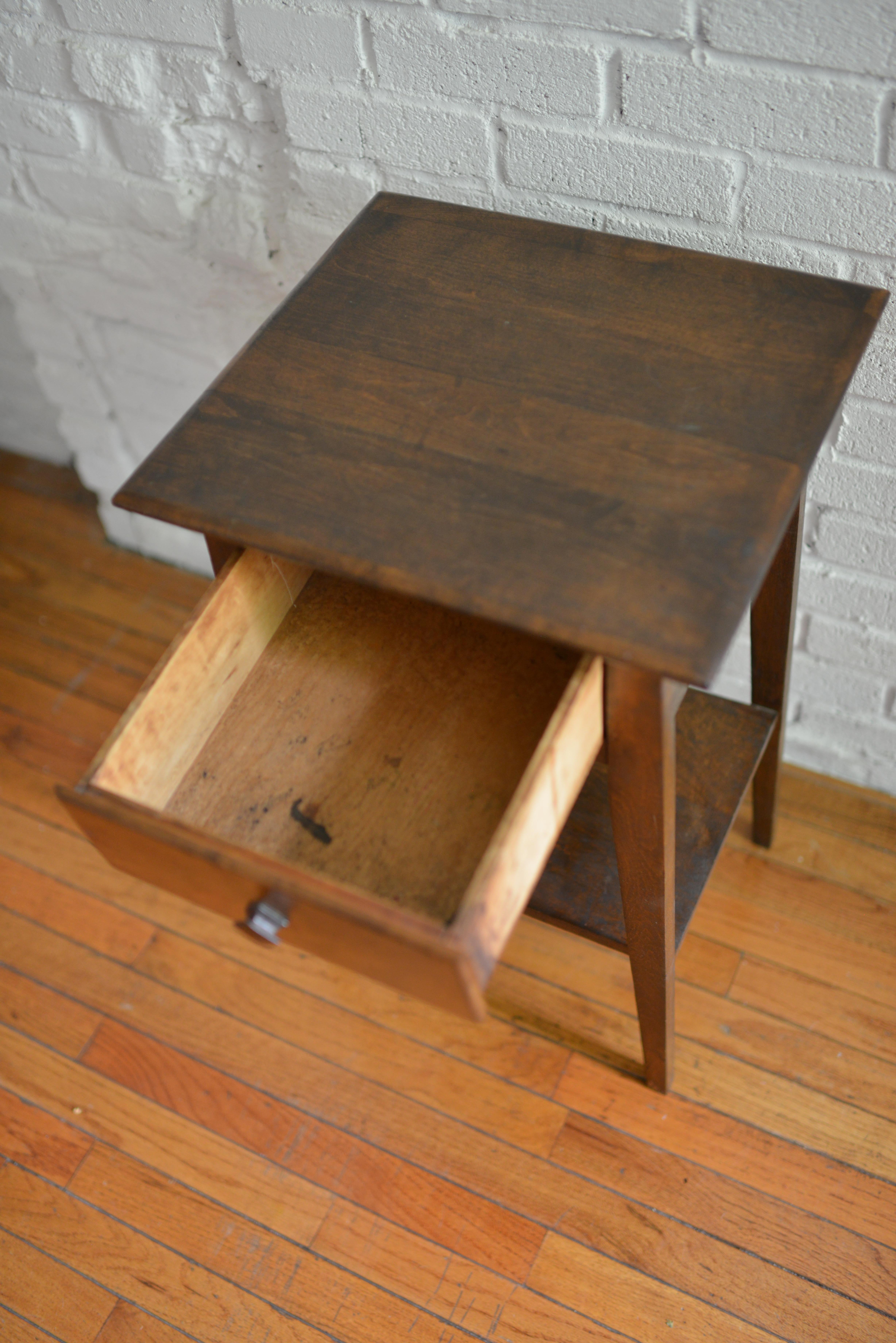 Antique 19th Century Walnut Side Table 3