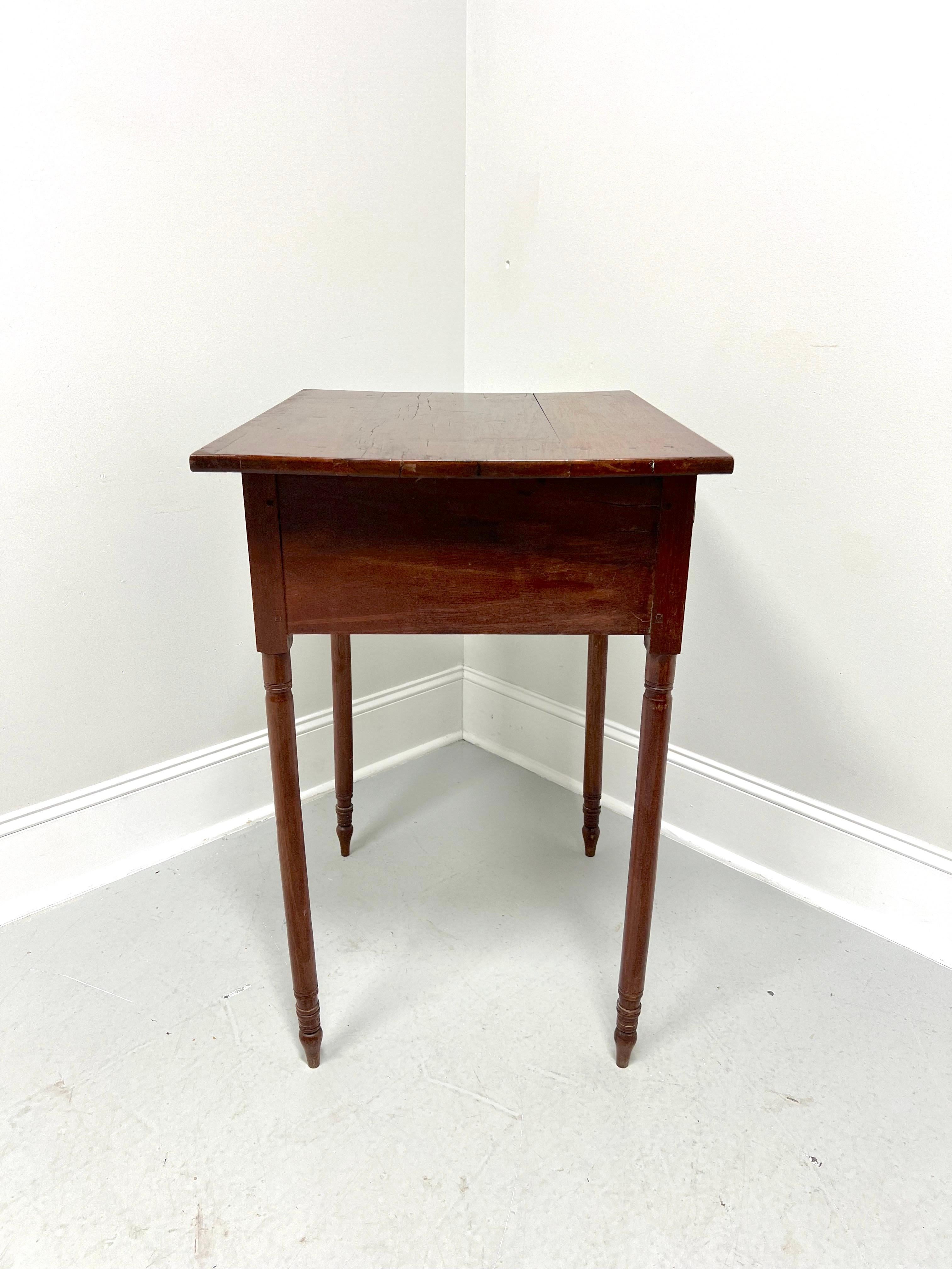 Antique 19th Century Walnut Single Drawer Accent Table on Turned Legs For Sale 1