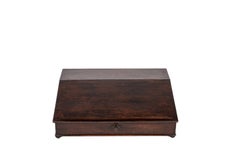 Antique 19th century warm brown oak Dutch Lectern or portable desk writing box