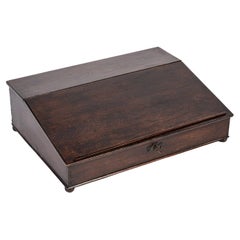 Antique 19th century warm brown oak Dutch Lectern or portable desk writing box