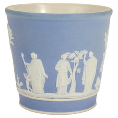 Antique 19th Century Wedgwood Light Blue Jasperware Beaker or Tumbler