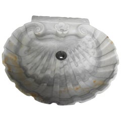 Antique 19th Century White Marble Sink