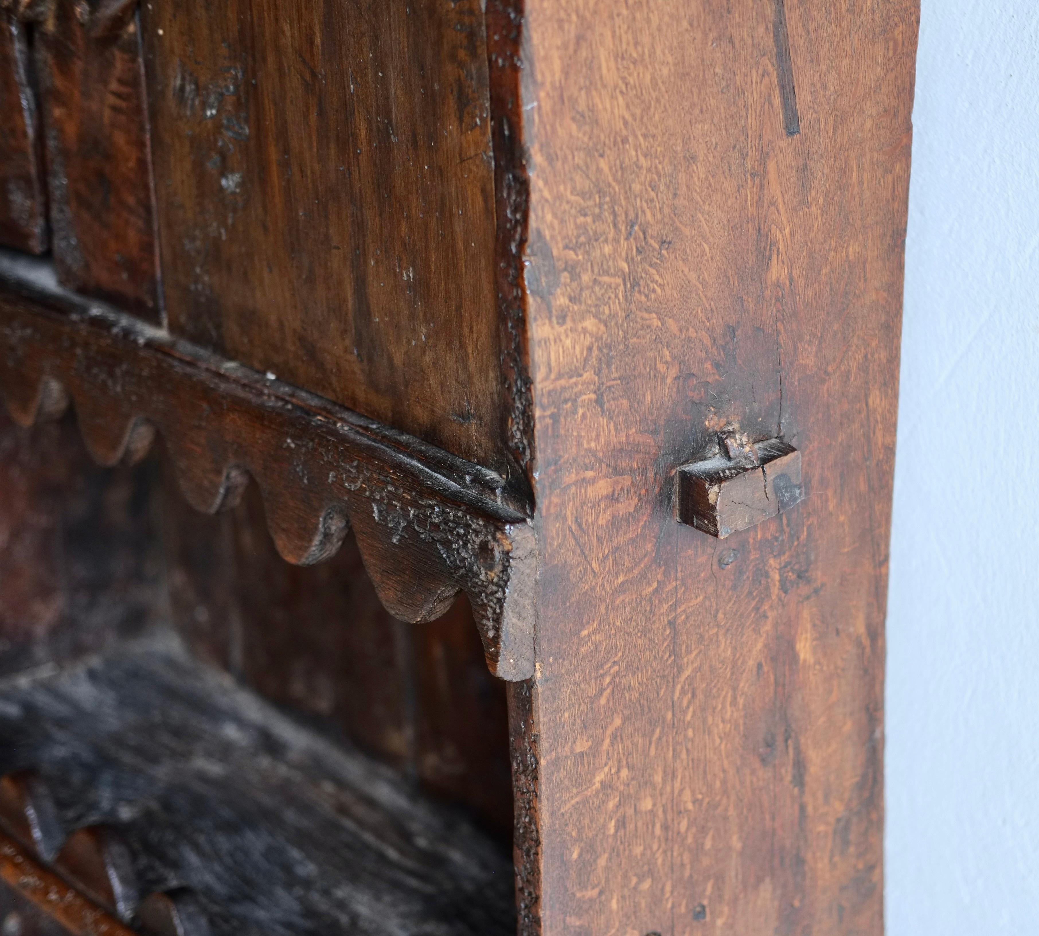 Unique Antique 19th Century Wood Folk Cabinet / Shelves, France For Sale 6