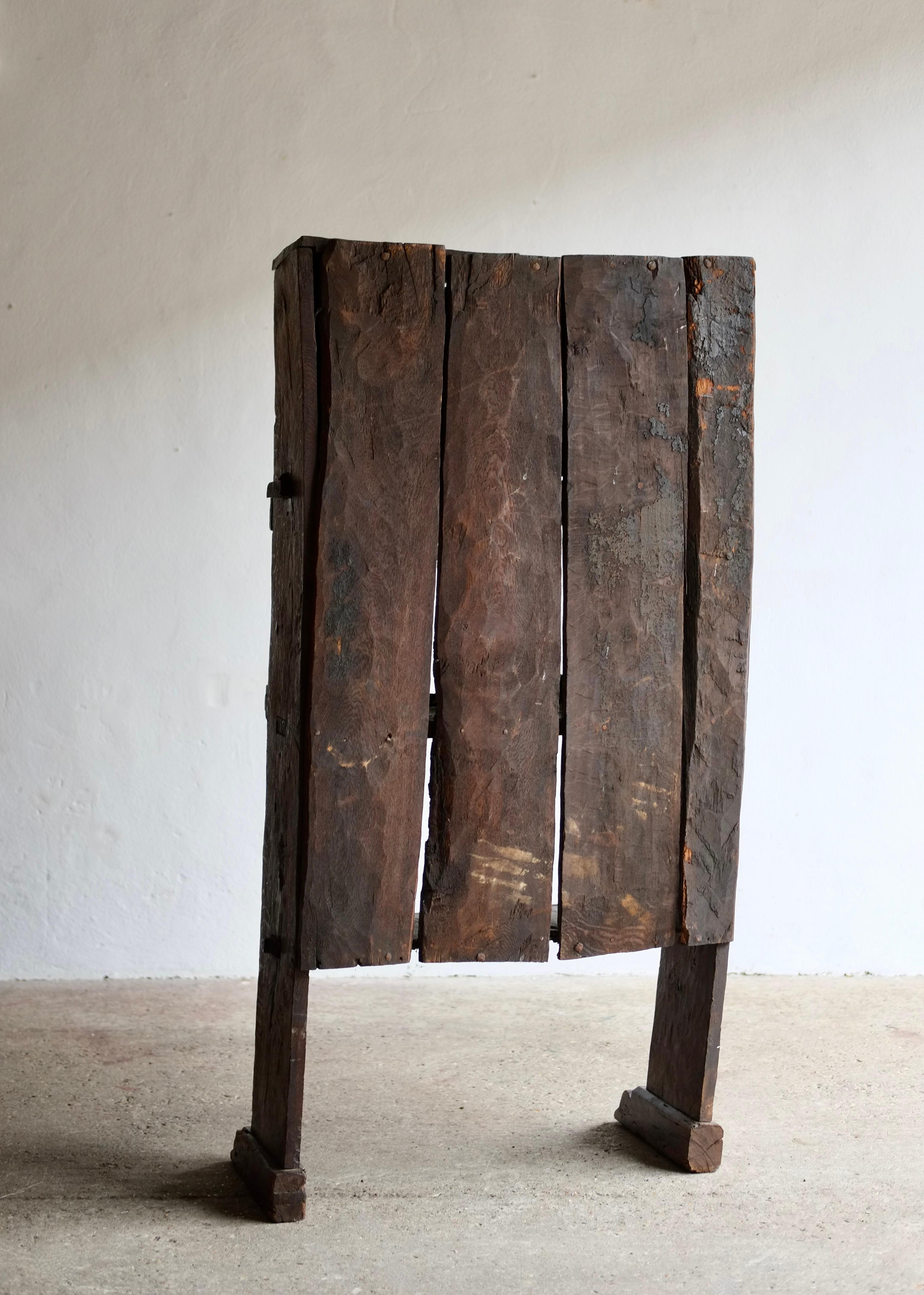 Unique Antique 19th Century Wood Folk Cabinet / Shelves, France For Sale 10