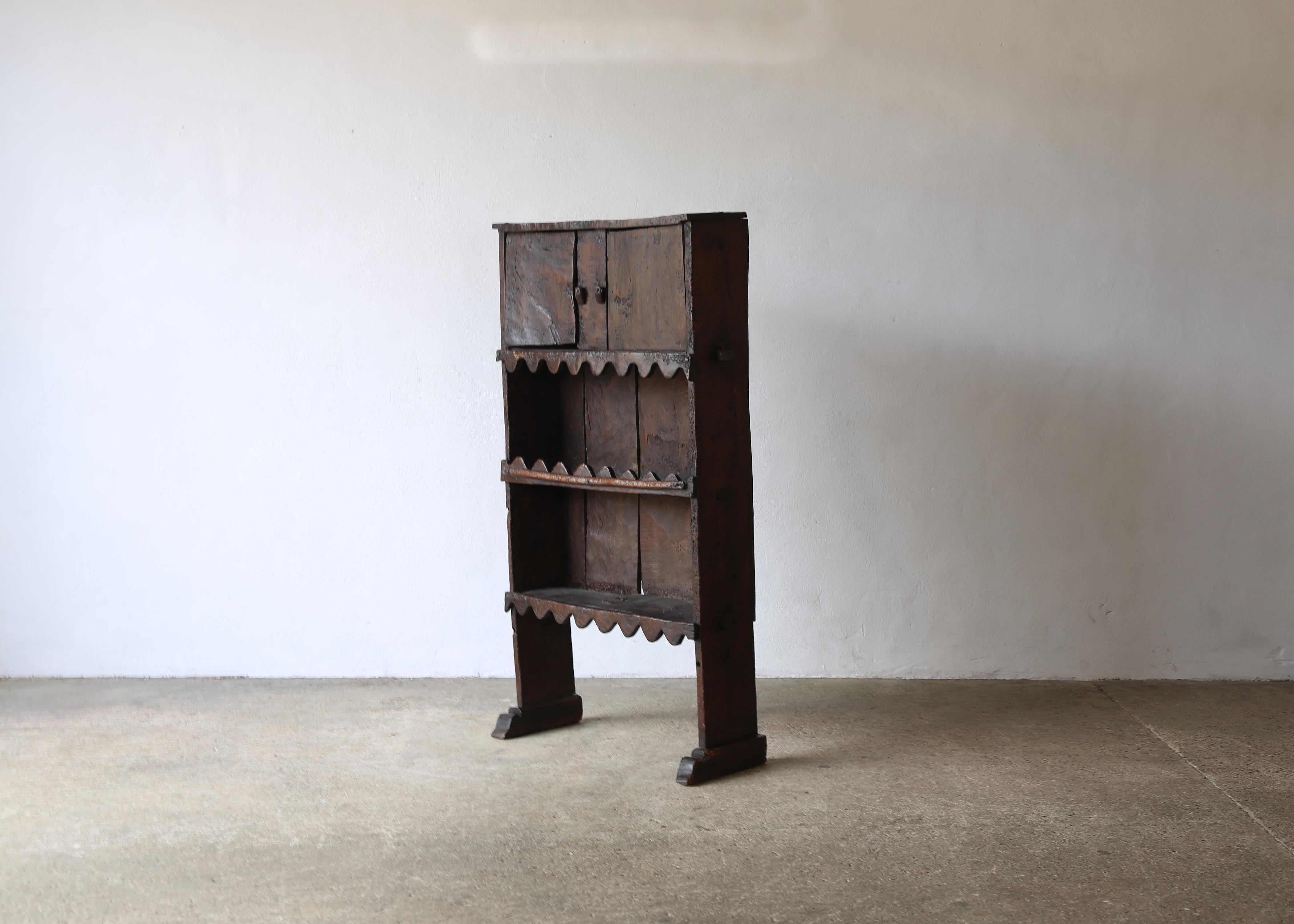 Unique Antique 19th Century Wood Folk Cabinet / Shelves, France For Sale 12