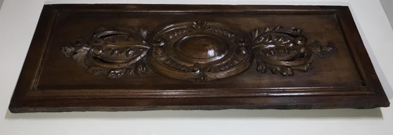 Antique 19th Century Wood Hand Carving Wall Hanging For Sale at ...