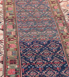 Antique 19th-Century Wool Boteh Persian Malayer Runner