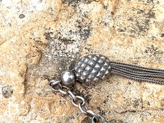 Antique 19th French Century Gentleman's Silver Watch Chain Waist Coat Ornament