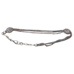 Antique 19th French Century Gentleman's Silver Watch Chain Waist Coat Ornament