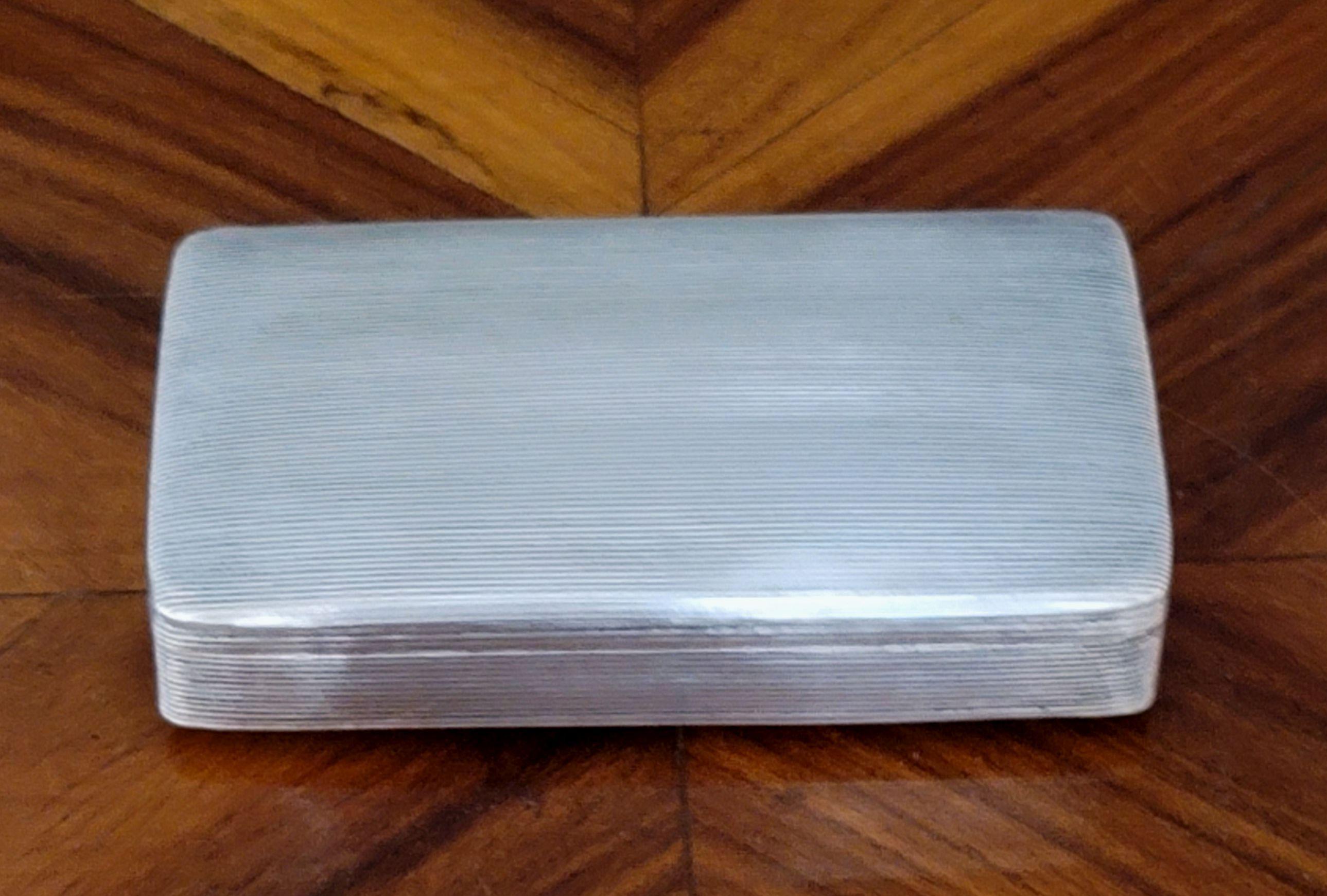 Antique 19th silver tobacco box, from 1820s.


    